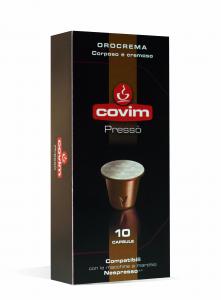 Capsules Covim Pressò Orocrema compatibles with machines Nespresso